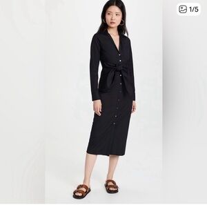 Veronica Beard Elegant “Janelle” Tie Waist Shirt Dress